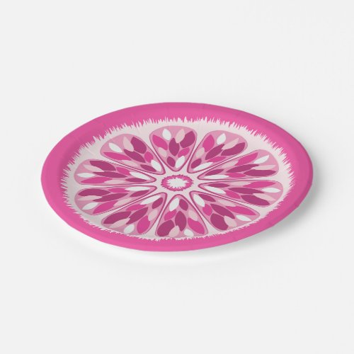 Citrus Slices Pink Lemon Paper Plates