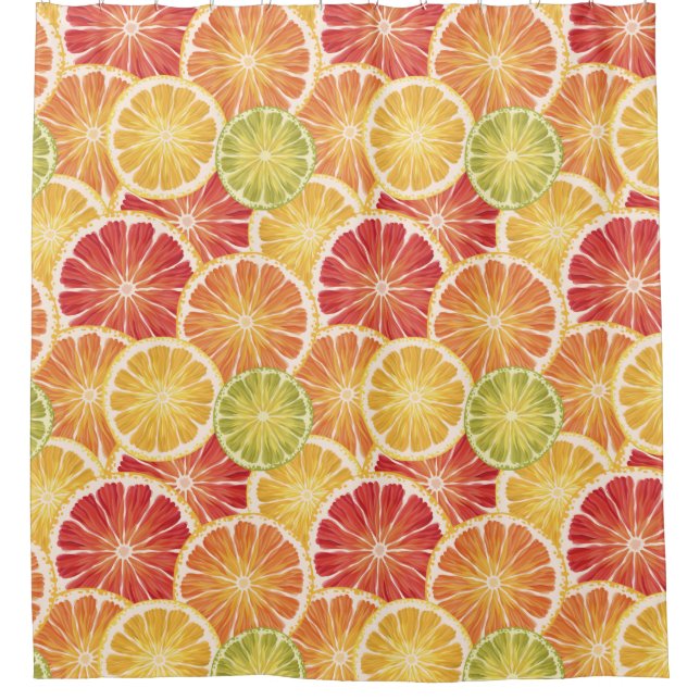 Citrus Slices Shower Curtain (Front)