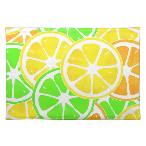 Citrus Slices Square    Cloth Placemat