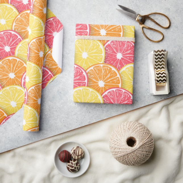 Citrus slices wrapping paper (Crafts)