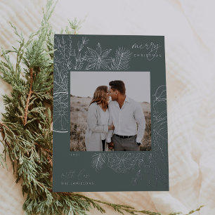 Citrus & Spice Christmas Photo Silver Foil Holiday Card