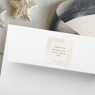 Citrus & Spice Holiday Return Address Square Sticker