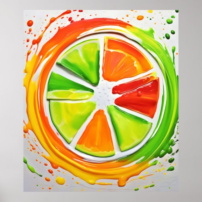 Citrus Splash Design Poster (Front)