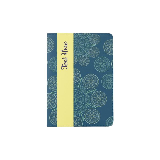 Citrus Splash Illustration Passport Holder (Front)