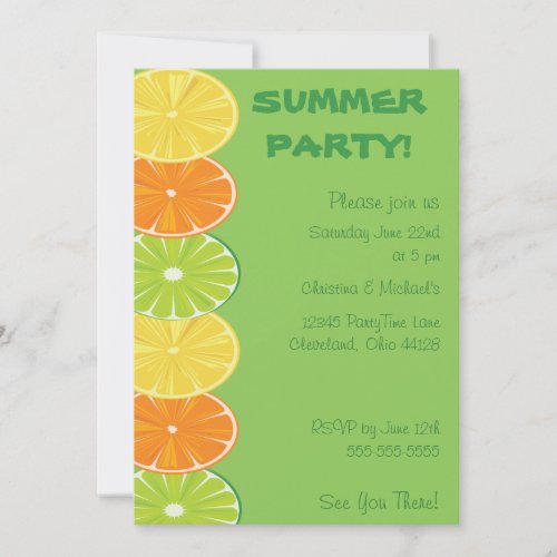 Citrus Splash Invitation