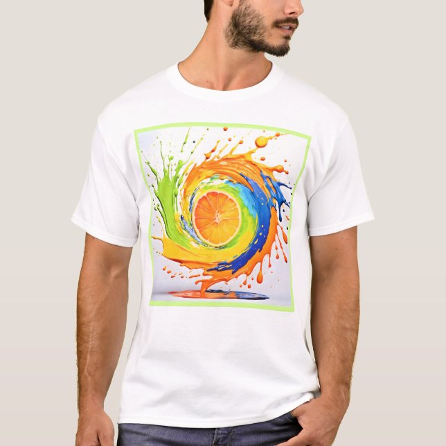 Citrus Splash of Color Design T-Shirt (Front)