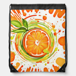 Citrus Splash of Joy Drawstring Bag