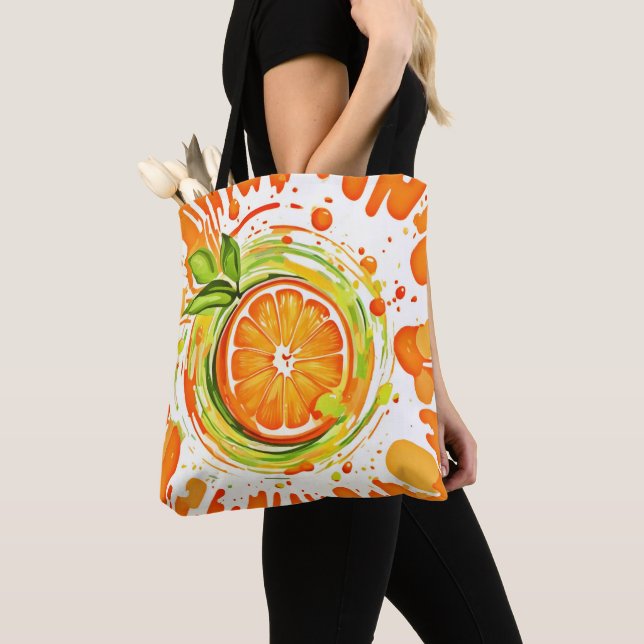 Citrus Splash of Joy Tote Bag (Close Up)