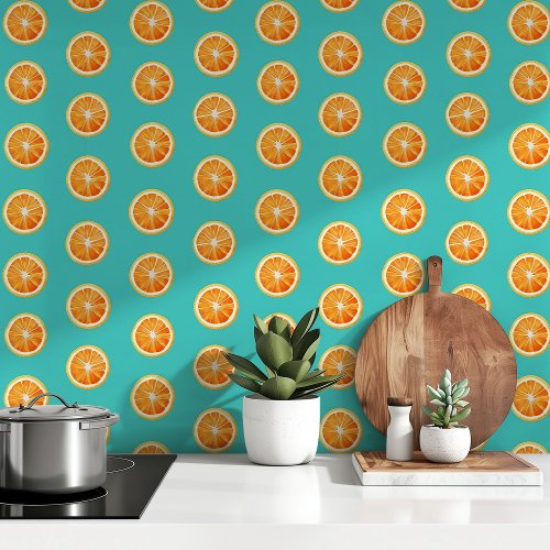 Citrus Splash Vibrant Orange Slice Wallpaper