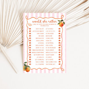 Citrus Spritz Pink Stripes Would she rather Card