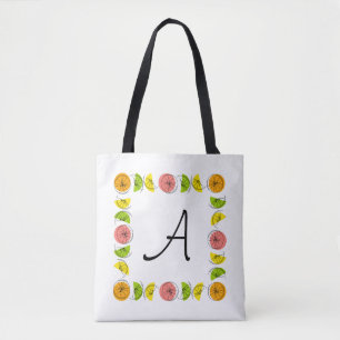 Citrus Square Monogram two-sided all over tote Bag