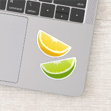 Citrus Sticker With Lemon and Lime Slices