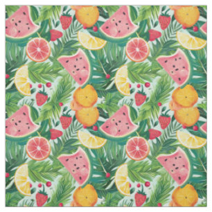 Citrus & Strawberry Botanical Fabric