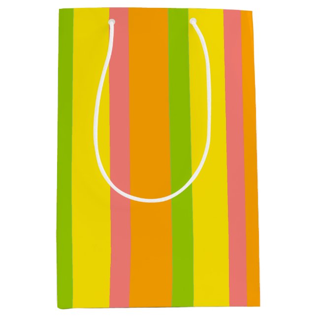 Citrus Stripe Classic gift bag medium (Front)