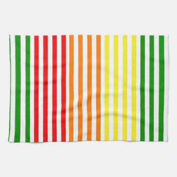 Citrus Stripes Kitchen Towel by TeaPotBoutique at Zazzle