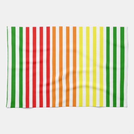 Citrus Stripes Kitchen Towel
