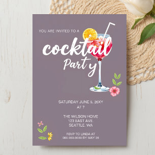 Citrus Summer Cocktail Party Invitation