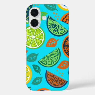 Citrus Summer Pattern iPhone 16 Case