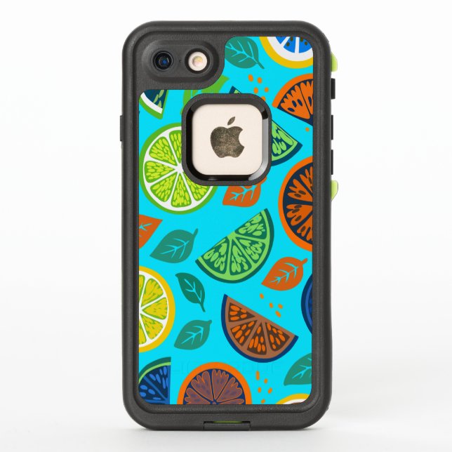 Citrus Summer Pattern LifeProof iPhone Case (Back)