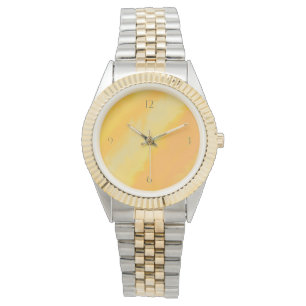 Citrus Sunny Orange Watercolor Pattern Watch