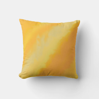 Citrus Sunny Orange Watercolor  Throw Pillow