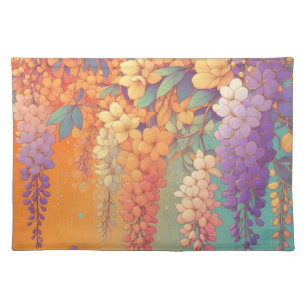 Citrus Sunset Wisteria Cloth Placemat