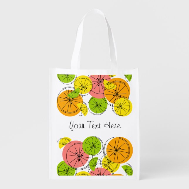 Citrus Text Grocery Bag (Front)