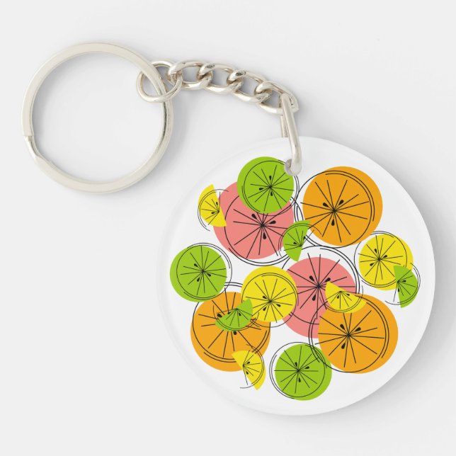 Citrus Text keychain circle double-sided (Front)