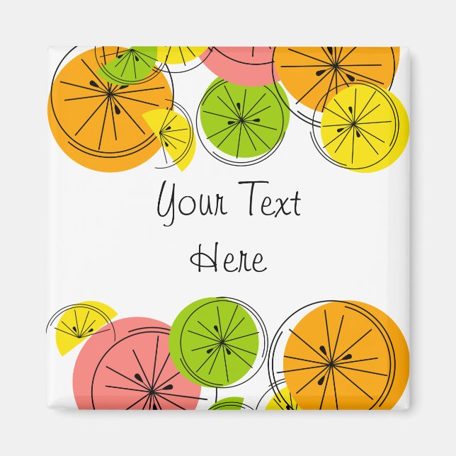 Citrus Text magnet square (Front)