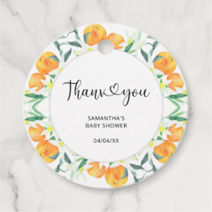 Citrus thank you  favor tags