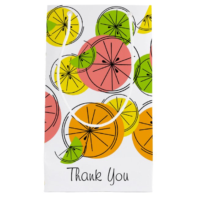Citrus Thank You gift bag small (Front)