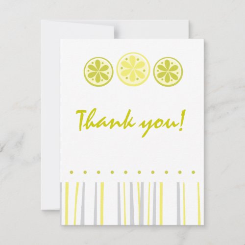 Citrus Thank You Note Invitations