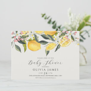 Citrus theme baby shower invitation
