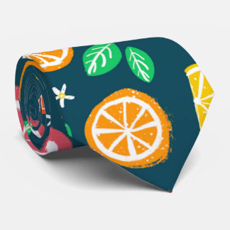 Citrus Tie on Teal