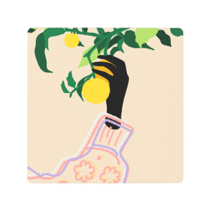 Citrus Touch Metal Print