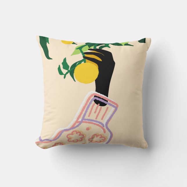 Citrus Touch Throw Pillow (Front)