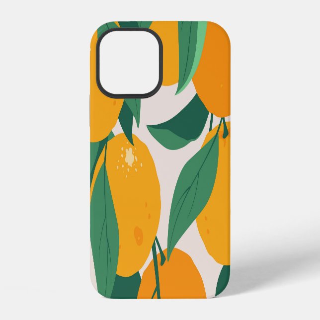 Citrus Tree: Summer Hand Drawn Iphone Case (Back)
