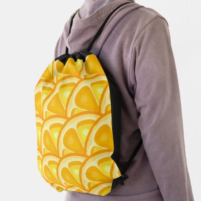 Citrus TROPICAL SUMMER FRUIT Orange lemons Slice Drawstring Bag (Insitu)