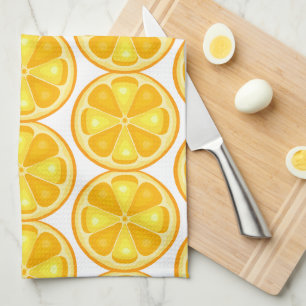 Citrus tropical SUMMER FRUIT Orange lemons Slice Kitchen Towel