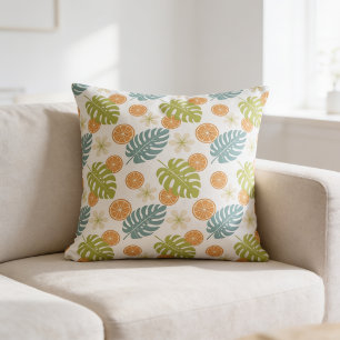 Citrus Tropical Throw Pillow