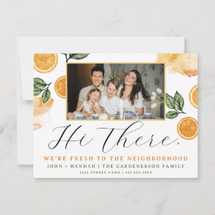 Citrus Watercolor New Neighbor Postcard