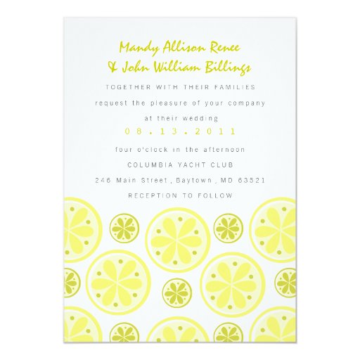 Citrus Wedding Invitations 3