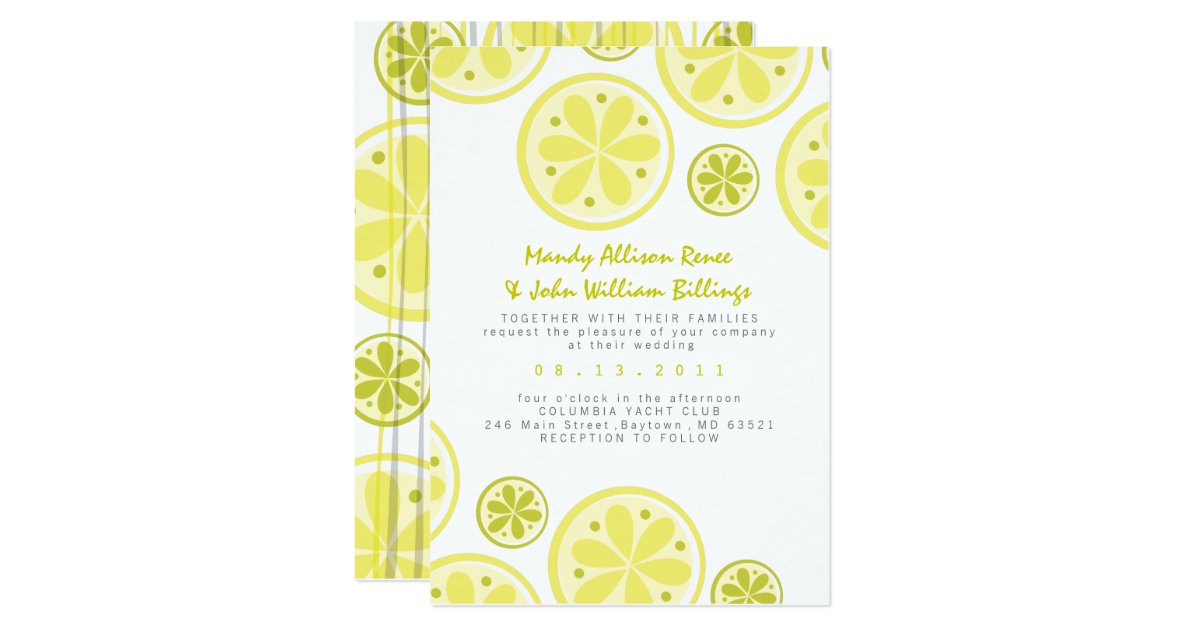 Citrus Wedding Invitations 5
