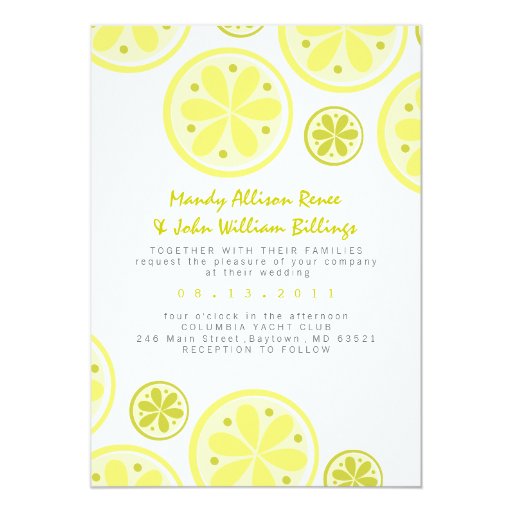 Citrus Wedding Invitations 7