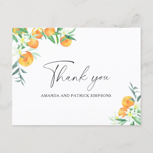 Citrus _ Wedding Thank You Card