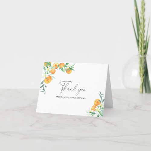 Citrus _ Wedding Thank You Card