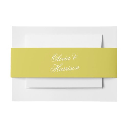 Citrus Wedding Yellow Elegant Belly Band