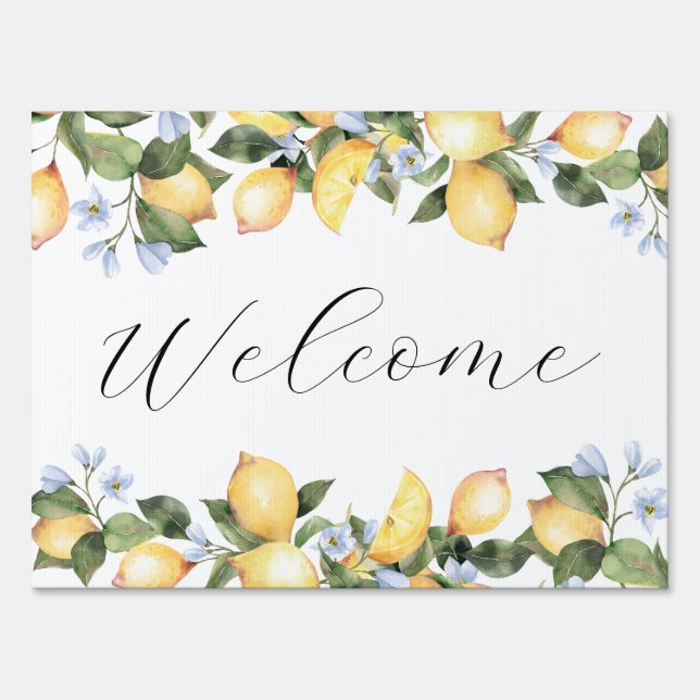 Citrus Welcome Sign Lemon Welcome Sign (Front)