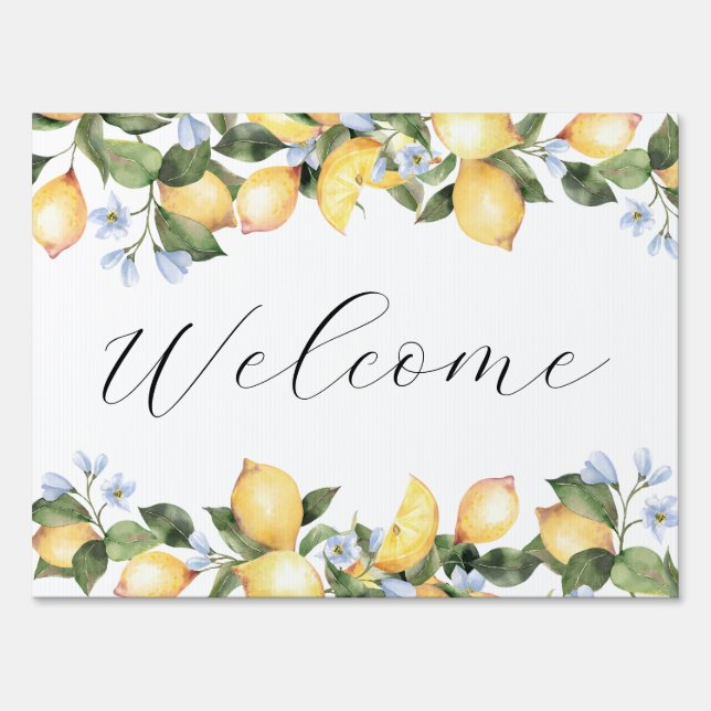 Citrus Welcome Sign Lemon Welcome Sign (Front)