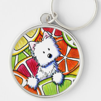 Citrus Westie Keychain